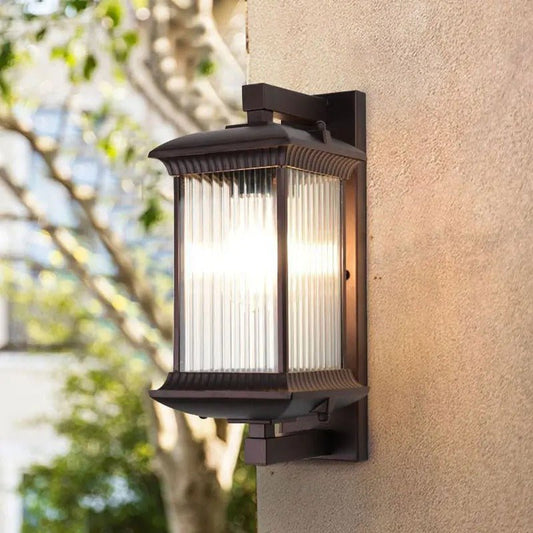 Rachael Outdoor Wall Lamp Weather Resistant Aluminum Frame - 