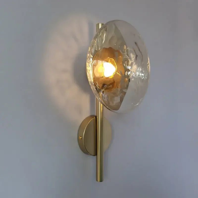Taytum Wall Lamp Nordic Design Clear Glass Metal Body - A - Clear glass