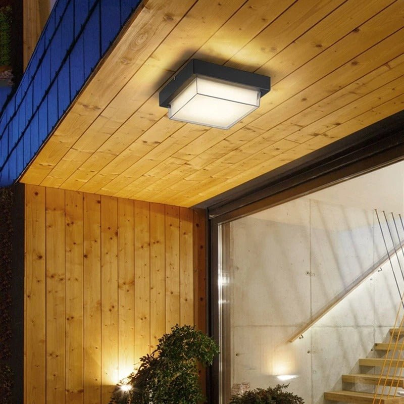 Alaya LED Outdoor Ceiling Light IP65 Waterproof Aluminum - Square B 24W