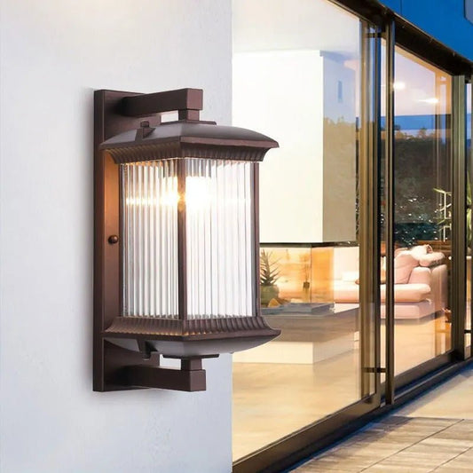 Rachael Outdoor Wall Lamp Weather Resistant Aluminum Frame - 