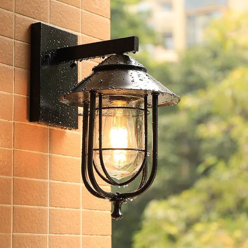 Bentley Outdoor Wall Lamp Waterproof Iron Clear Glass - 