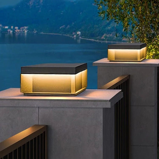 Abbie Solar Pillar Light Stainless Steel IP65 Waterproof - 200mm