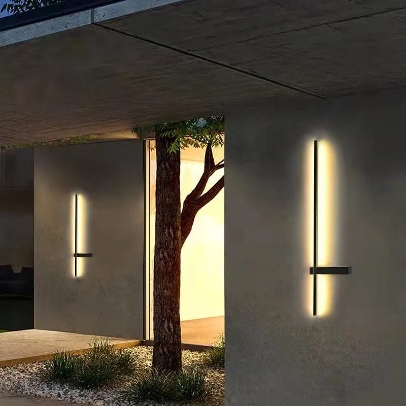 Aida LED Wall Lamp Outdoor Light IP65 Waterproof Aluminum - Black 120CM