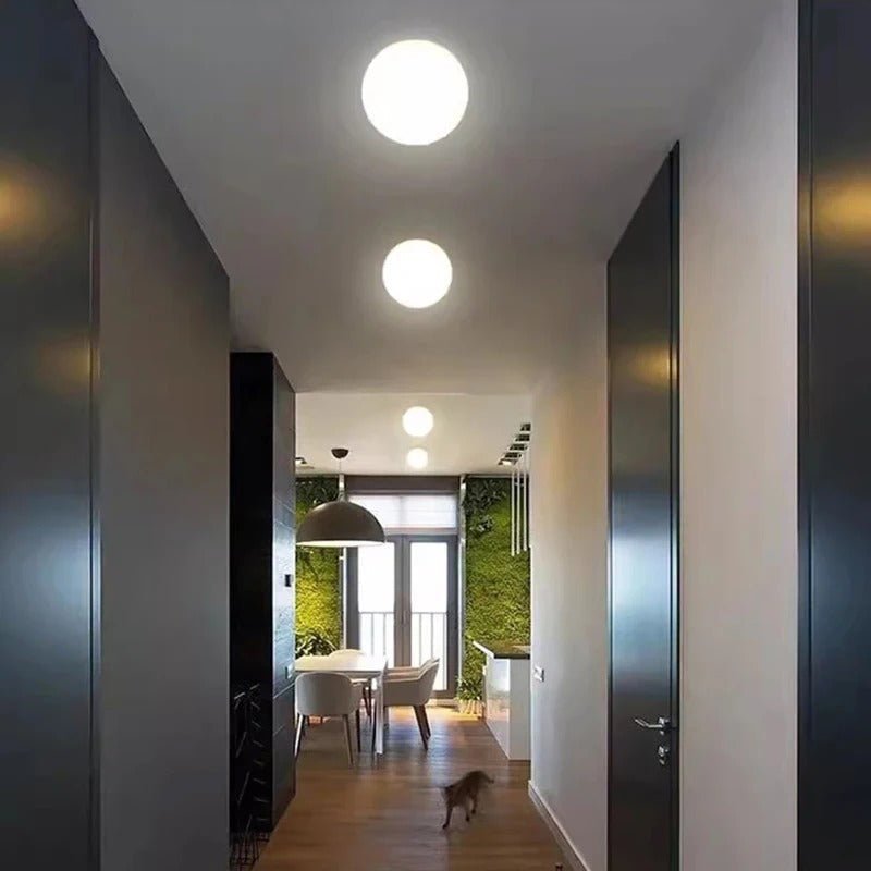 Globa Ceiling Lamp White Glass Shade Sconce Design - Dia 12cm