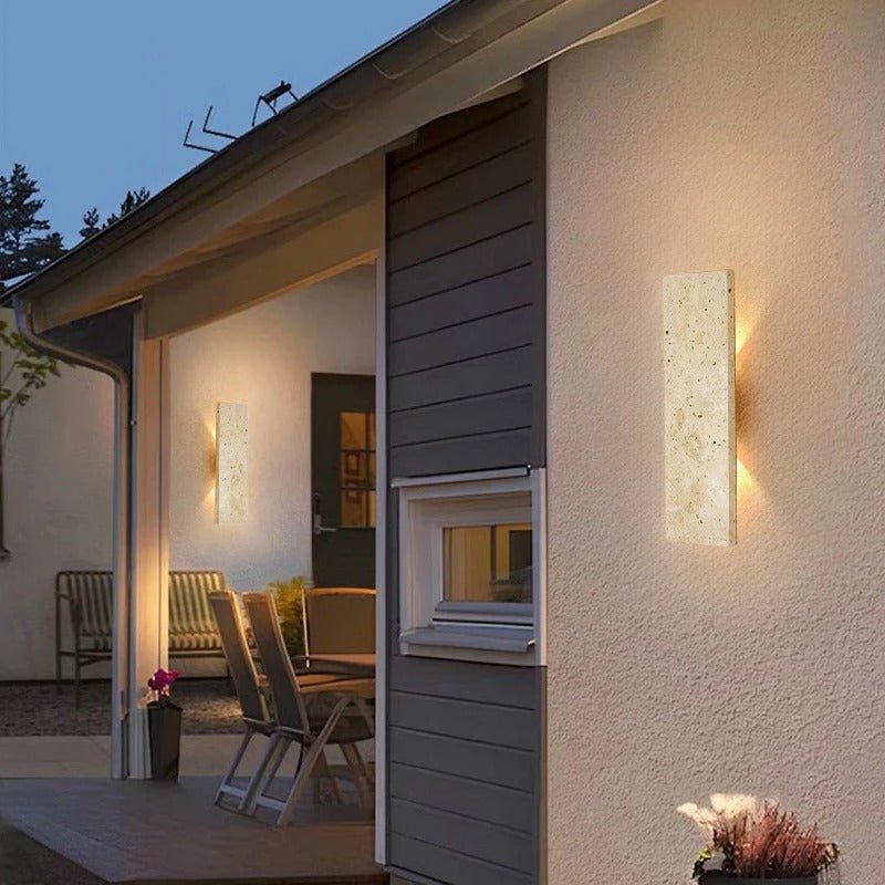 Adira Wall Lamp LED Real Stone Exterior IP44 Rated - 42cm