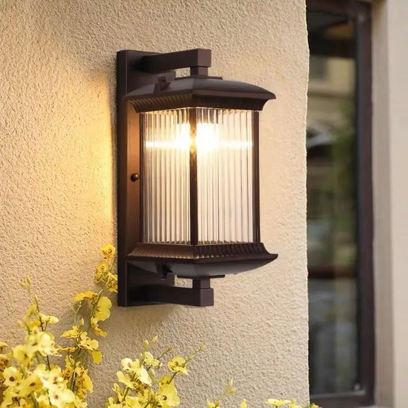 Rachael Outdoor Wall Lamp Weather Resistant Aluminum Frame - 