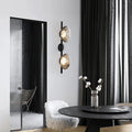 Taytum Wall Lamp Nordic Design Clear Glass Metal Body - A - Smoke grey glass - Gold base
