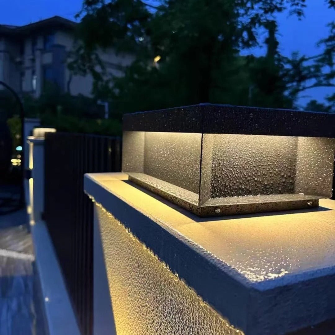 Abbie Solar Pillar Light Stainless Steel IP65 Waterproof - 200mm