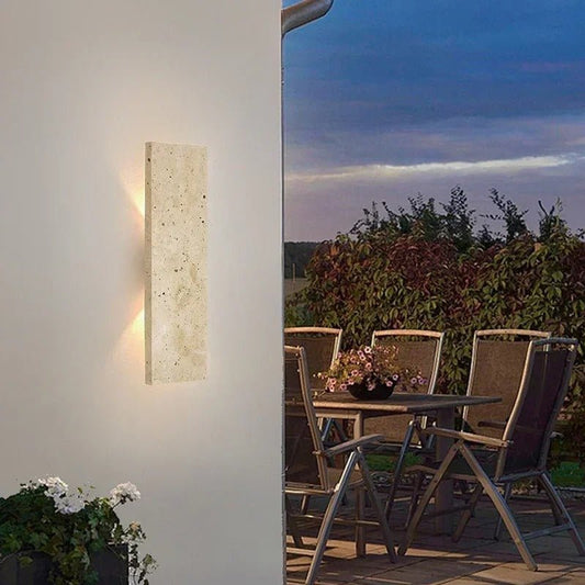 Adira Wall Lamp LED Real Stone Exterior IP44 Rated - 42cm