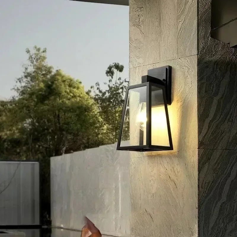 Nahomi Outdoor Wall Lamp Thickened Aluminum All Weather - Glass