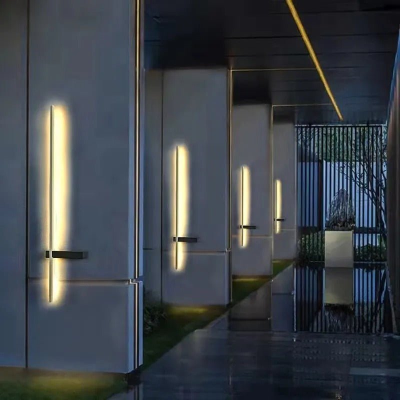 Aida LED Wall Lamp Outdoor Light IP65 Waterproof Aluminum - Black 120CM