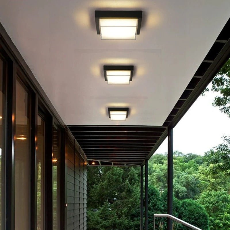 Alaya LED Outdoor Ceiling Light IP65 Waterproof Aluminum - Square B 24W