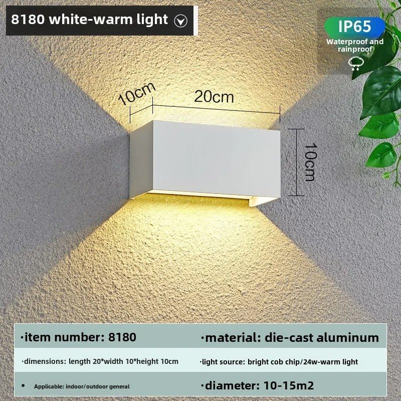 Aleia LED Wall Lamp IP65 Waterproof Indoor Outdoor Modern - 24w - white body