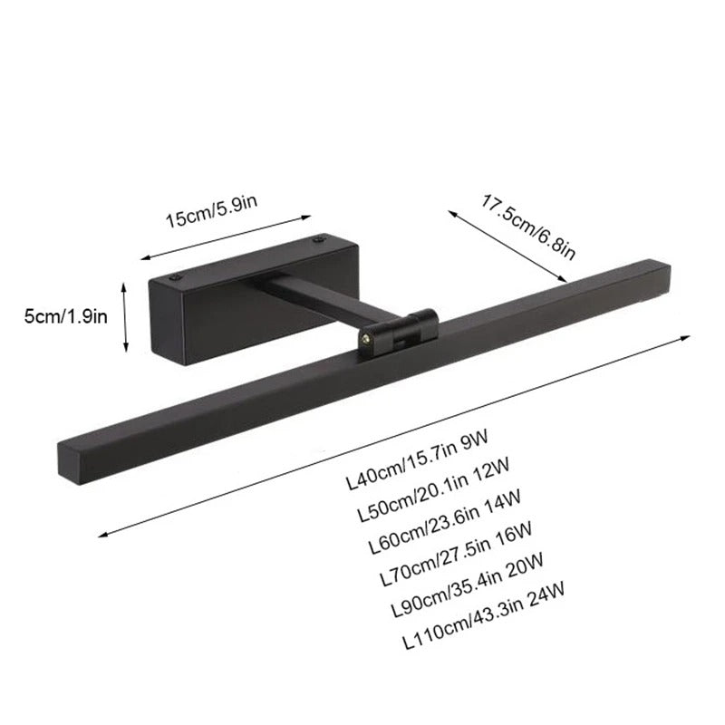 Goldie Wall Lamp Waterproof Acrylic Two Elegant Colors - Black