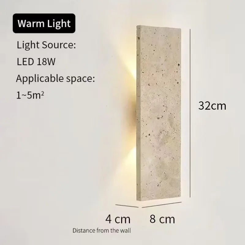 Adira Wall Lamp LED Real Stone Exterior IP44 Rated - 32cm