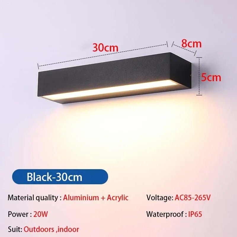 Ailyn LED Wall Light IP65 Exterior Aluminum Alloy Body - 30cm - 20W