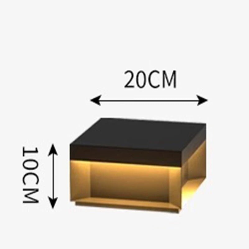 Abbie Solar Pillar Light Stainless Steel IP65 Waterproof - 200mm