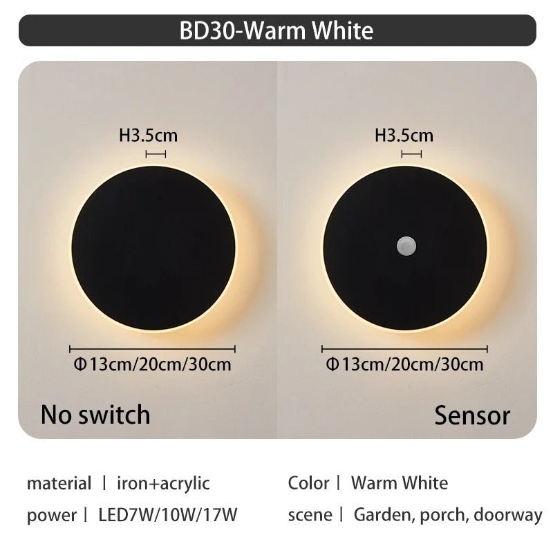 Alessa LED Outdoor Wall Light IP65 Waterproof Aluminum - Warm White
