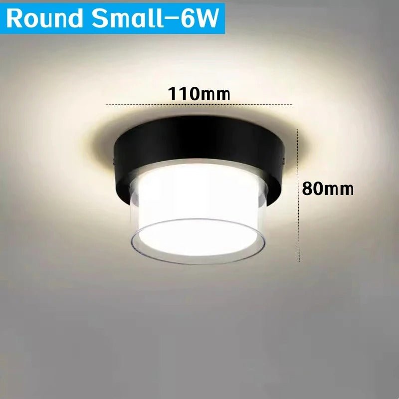 Alaya LED Outdoor Ceiling Light IP65 Waterproof Aluminum - Round Small