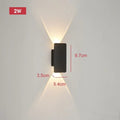 Alejandra Outdoor Wall Light IP65 18W LED Nordic Design - 9.7cm - black body - 2w