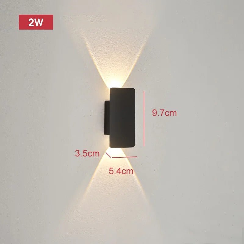 Alejandra Outdoor Wall Light IP65 18W LED Nordic Design - 9.7cm - black body - 2w