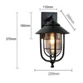 Bentley Outdoor Wall Lamp Waterproof Iron Clear Glass - 