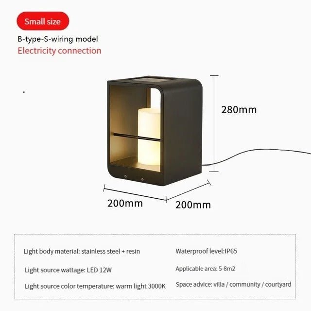 Sariyah Outdoor Light Solar Powered IP54 Waterproof - Electricity Wired S