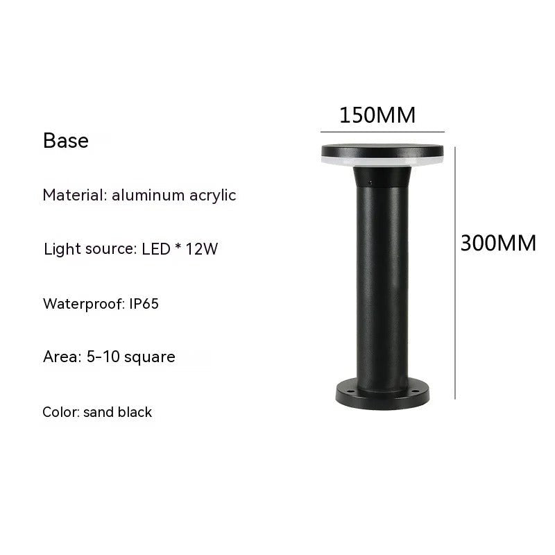 Indie LED Lawn Lamp IP65 Waterproof 30cm and 60cm Sizes - 30cm cylinder