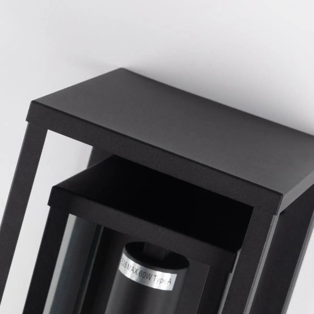 Kaelani Outdoor Wall Lamps Set of Two Clear Tempered Glass - 