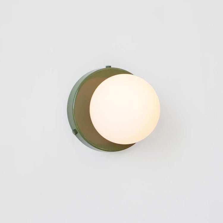 Nalani Wall Lamp Frosted Glass Plug In Design LED Bulb - No Plug - Green