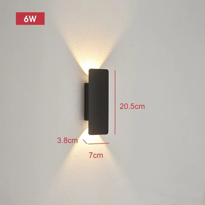 Alejandra Outdoor Wall Light IP65 18W LED Nordic Design - 20.5cm - black body - 6w
