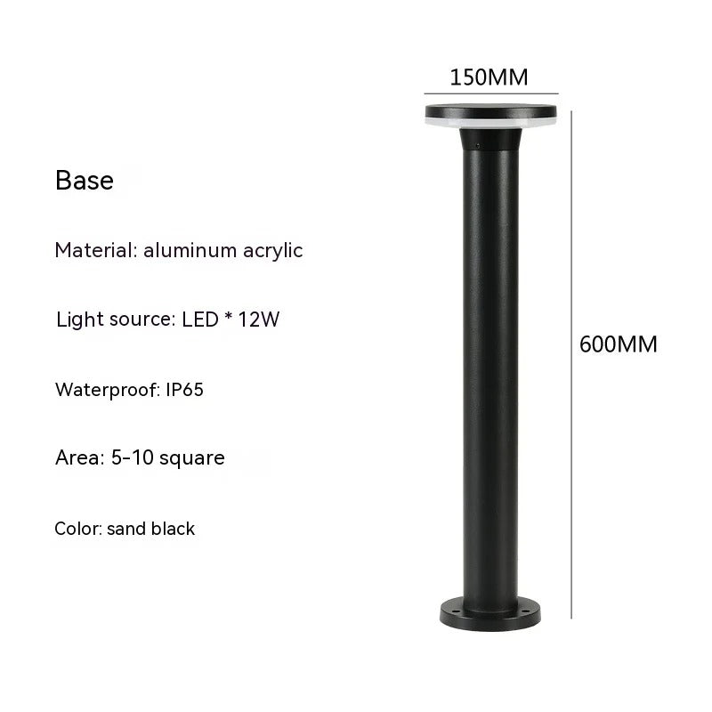 Indie LED Lawn Lamp IP65 Waterproof 30cm and 60cm Sizes - 60cm cylinder