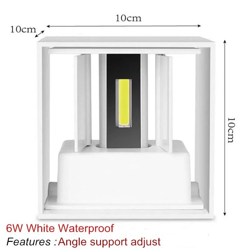 Valeyza Outdoor Wall Lamp IP65 Waterproof Durable Aluminum - 6W White