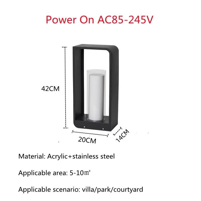 Reyna LED Outdoor Light IP65 Waterproof Stainless Steel - Electricity wired 42CM