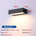 Ailyn LED Wall Light IP65 Exterior Aluminum Alloy Body - 20cm - 12W