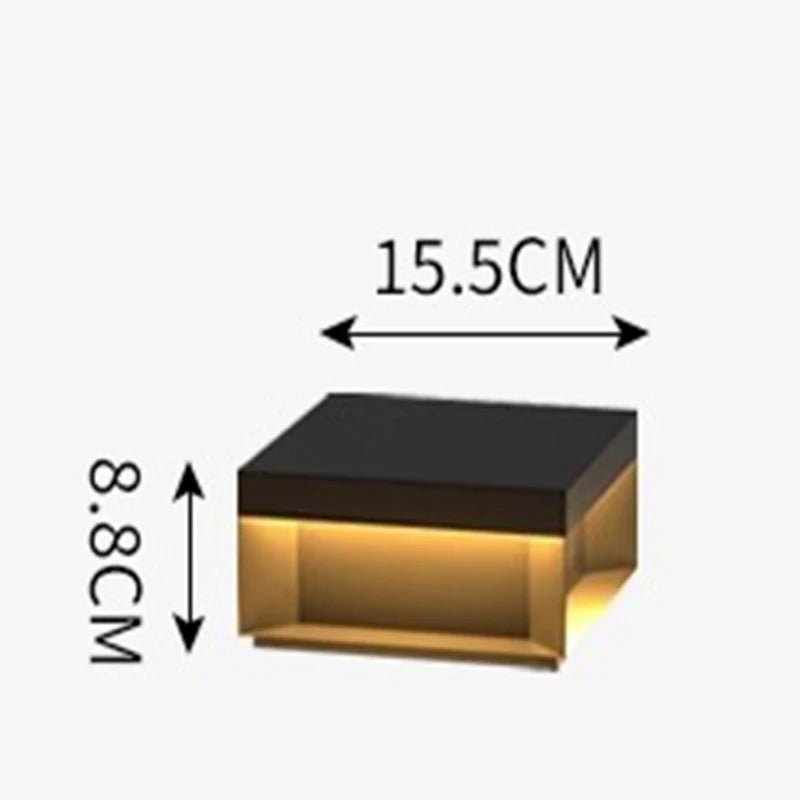 Abbie Solar Pillar Light Stainless Steel IP65 Waterproof - 150mm