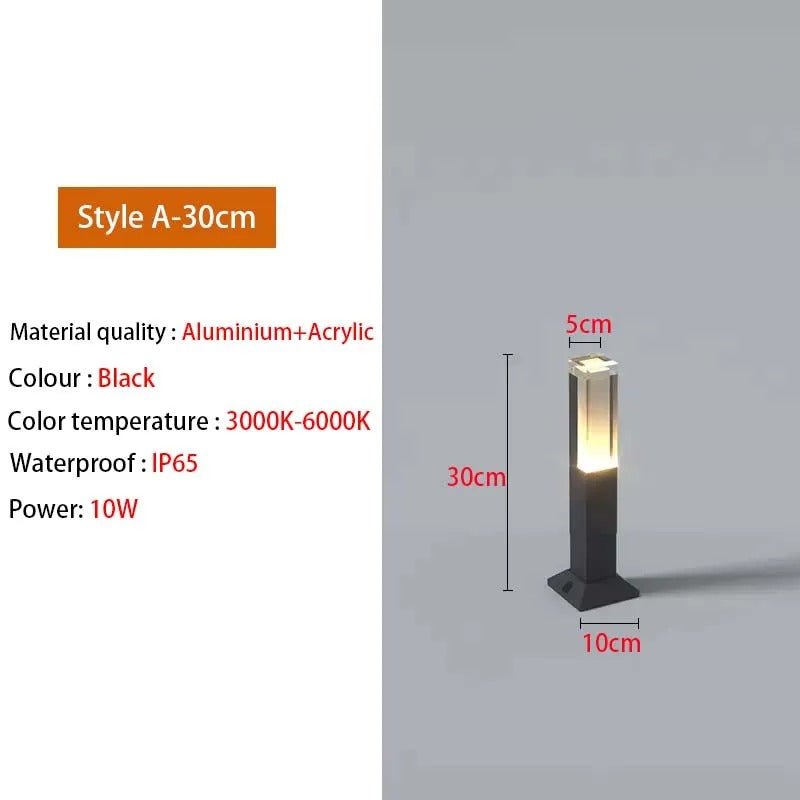 Mara LED Lawn Light 10W IP65 Waterproof Aluminum Body - Style A - 30cm