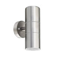 Adalee Outdoor Wall Lamp Weatherproof LED Up Down Light - 2 Head Sliver