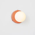 Nalani Wall Lamp Frosted Glass Plug In Design LED Bulb - No Plug - Pink