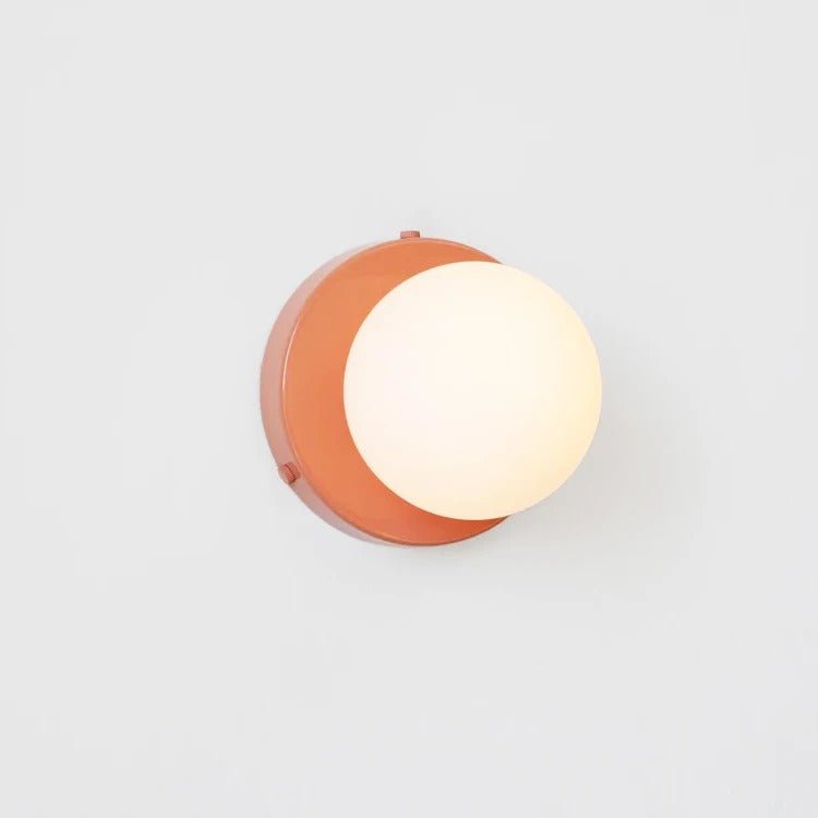 Nalani Wall Lamp Frosted Glass Plug In Design LED Bulb - No Plug - Pink