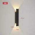 Alejandra Outdoor Wall Light IP65 18W LED Nordic Design - 41cm - black body - 18w