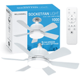 LumiFan™ – 2 - in - 1 Socket Fan with LED Light - 136:40808150256LED;249:2000063051PCS - White