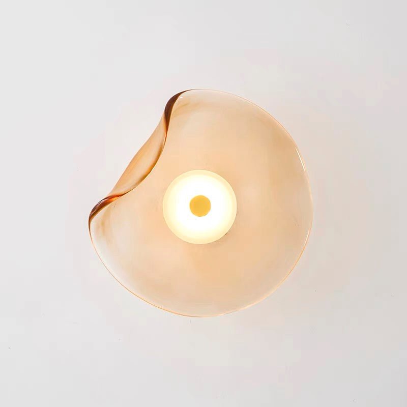 Brise Wall Light Amber Smoked Glass Shade American Inspired - Amber