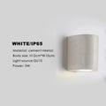 Adamaris Cement Outdoor Wall Lamp IP65 Waterproof Nordic - White