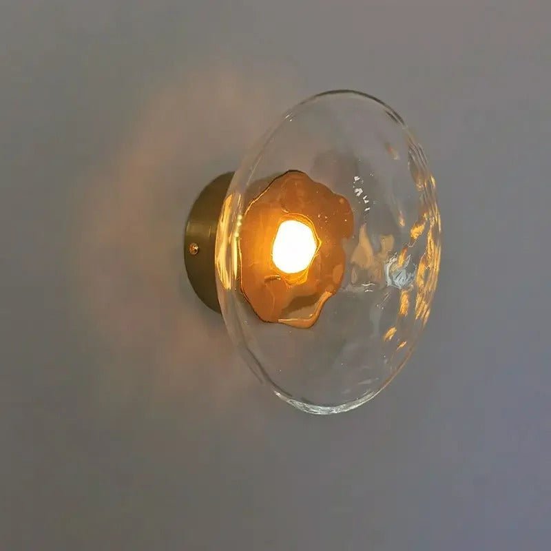 Taytum Wall Lamp Nordic Design Clear Glass Metal Body - A - Clear glass - Gold base