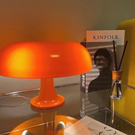 Lucente Table Lamp Mushroom Inspired Shape Italian Retro - White