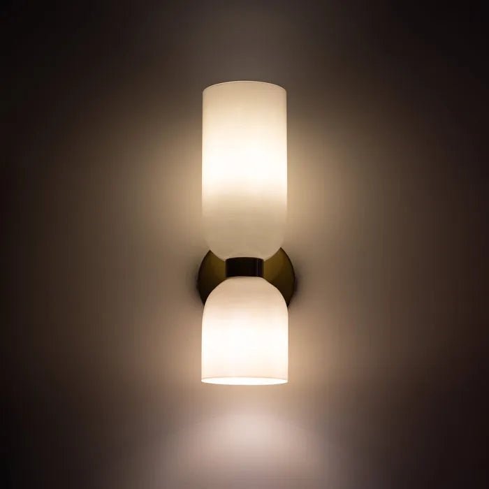 Bello Wall Lamp Two Glass Shades Energy Efficient LED - Blue