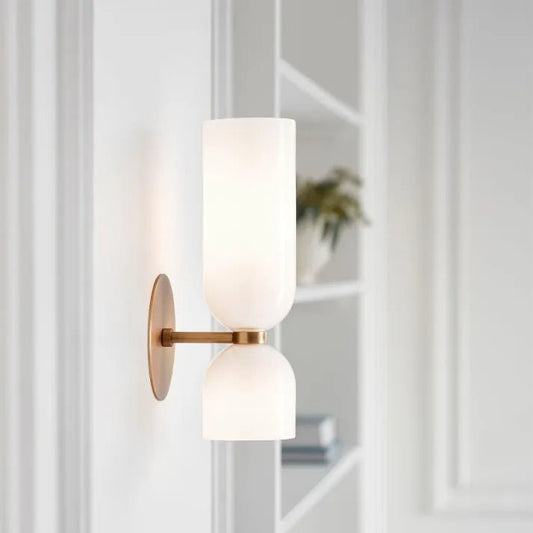 Bello Wall Lamp Two Glass Shades Energy Efficient LED - Blue