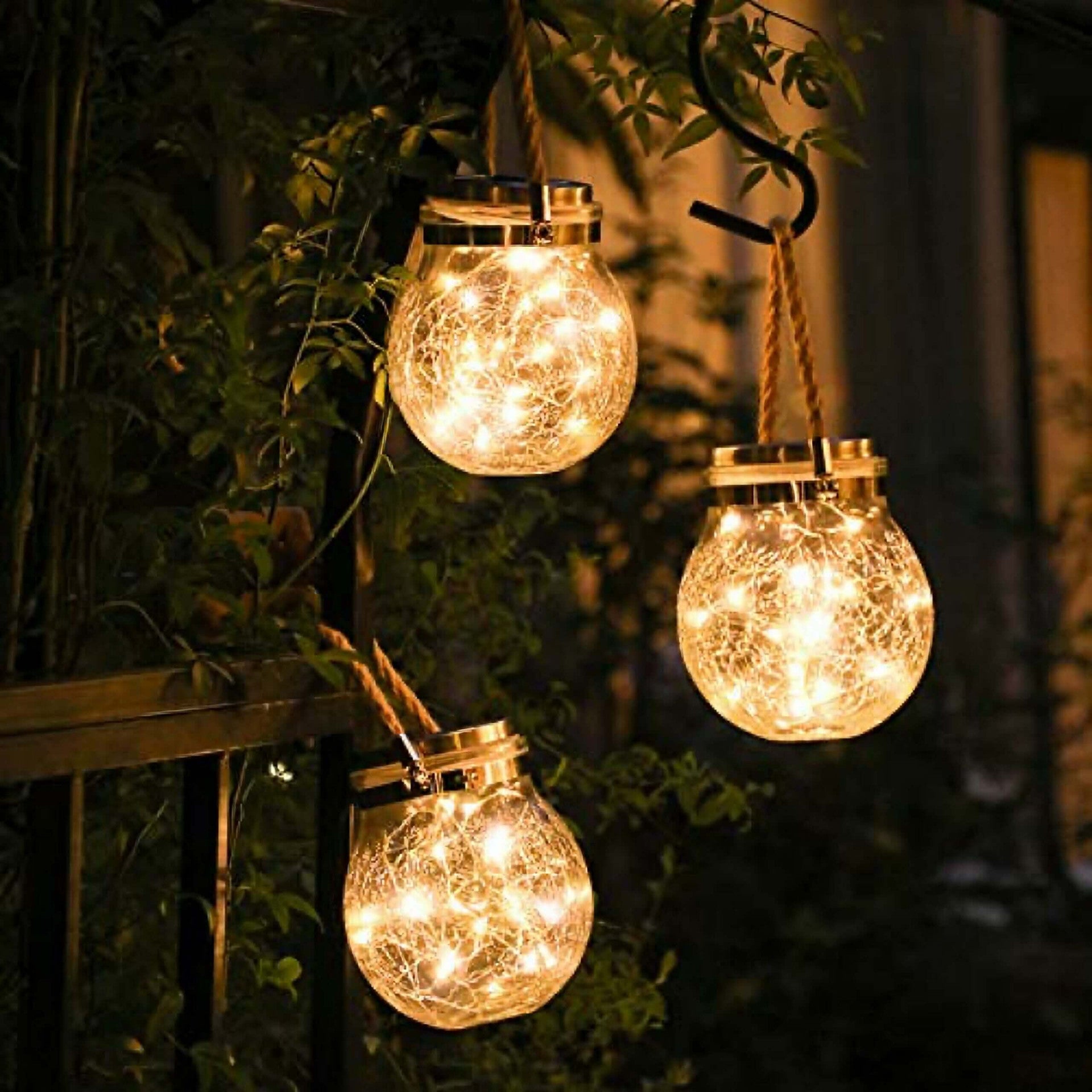 Alampadario Light Solar Premium Glass Ice Cracked Patterns - 